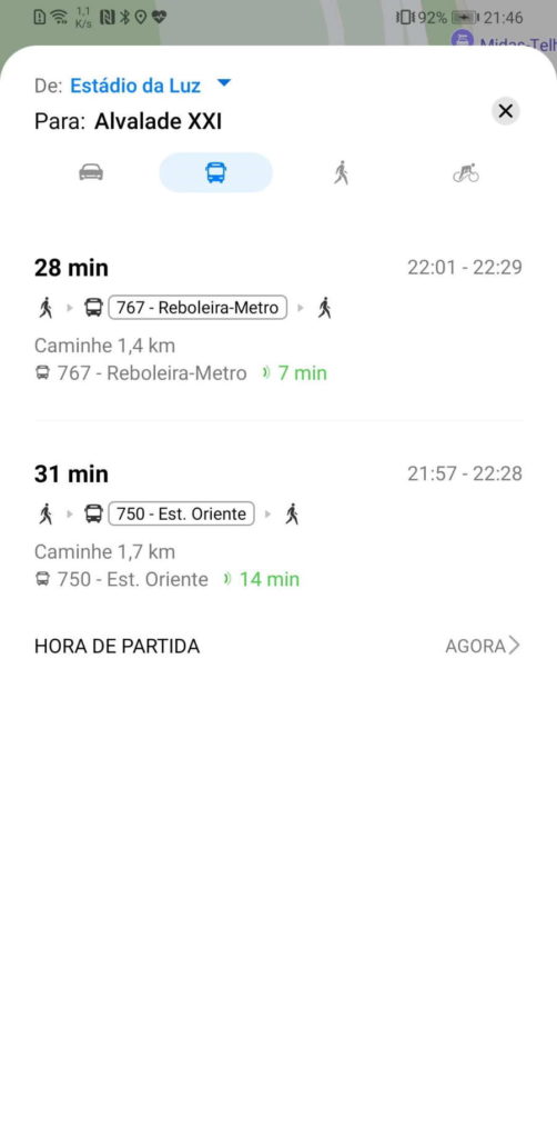 Petal Maps Huawei direções transportes públicos bicicleta