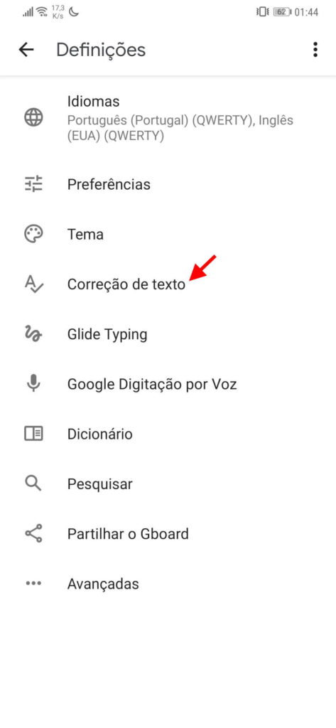 teclado Google palavras ofensivas Android