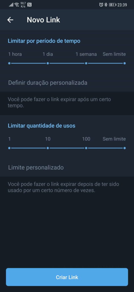 Telegram novidades versão grupos melhorias