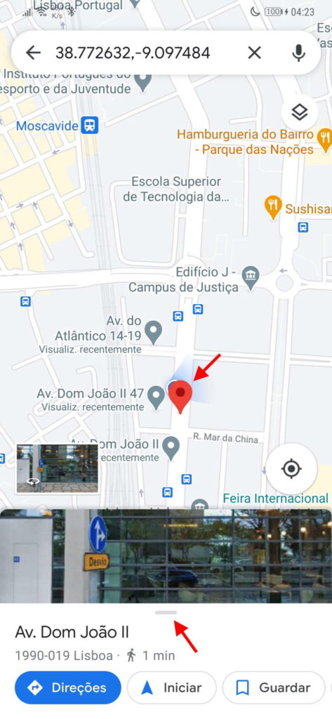 Google Maps Street View vista dupla