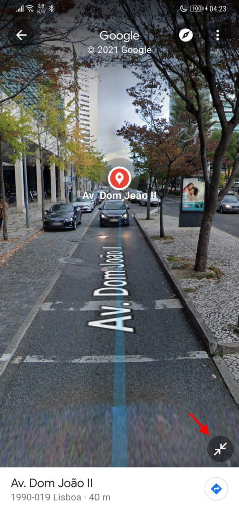 Google Maps Street View vista dupla