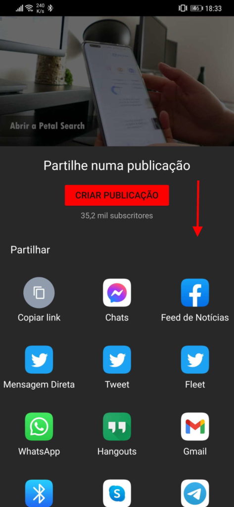 YouTube VLC música Android ecrã