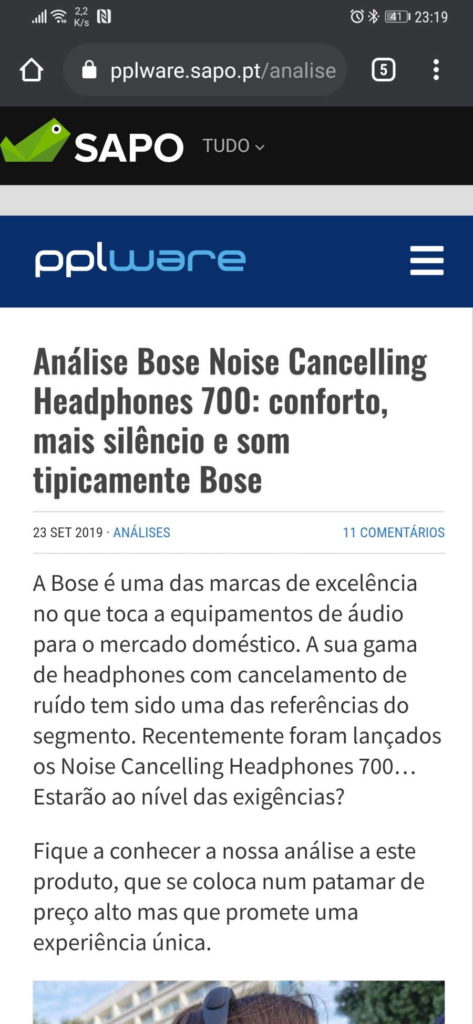 Chrome tamanho fonte Android sites