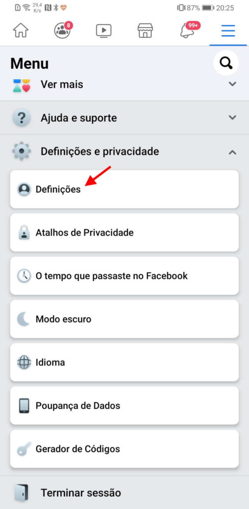 Facebook Google perfil informação pesquisas