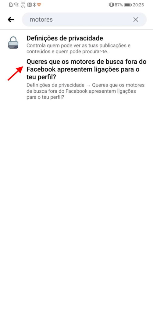 Facebook Google perfil informação pesquisas