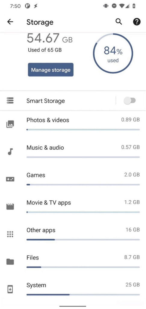 Google Files ficheiros Favoritos Android