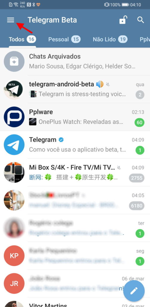 Telegram imagens Android galeria