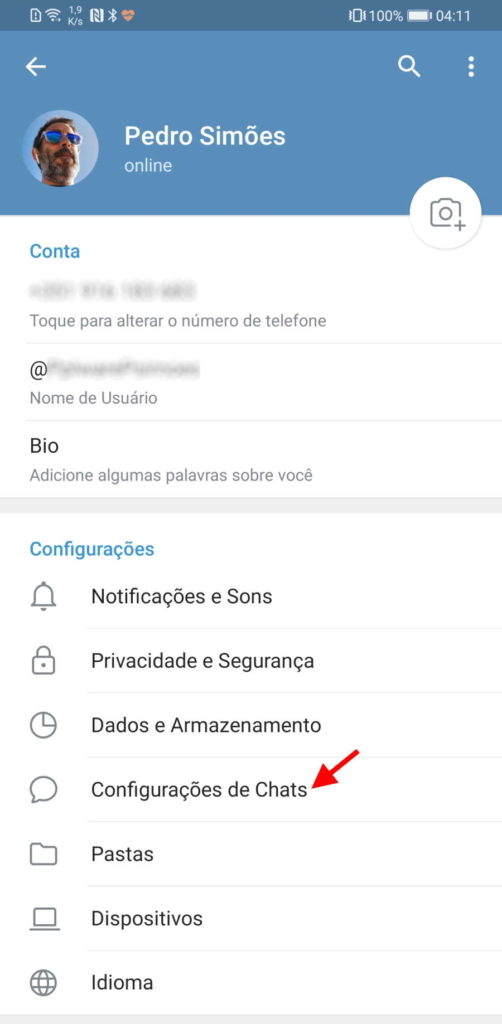 Telegram imagens Android galeria