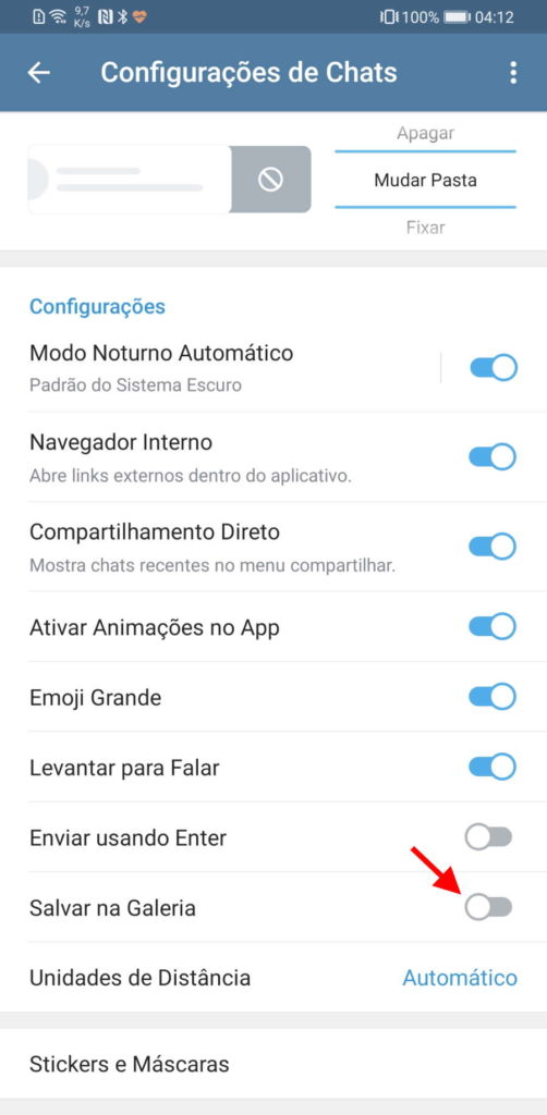 Telegram imagens Android galeria