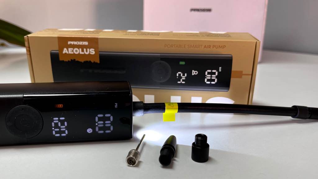 Aeolus: Compressor de Ar Portátil multiusos com ecrã digital