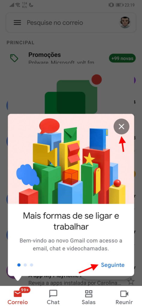 chat Google Gmail Android ativar