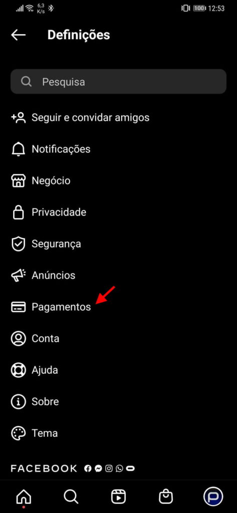 Instagram pagamentos compras utilizador plataforma