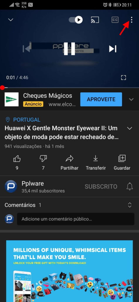 YouTube vídeo Android Google qualidade