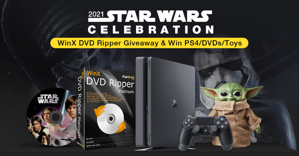 Evento WinXDVD Star Wars: ganhe uma PS4 e mais prémios como o WinX DVD Ripper