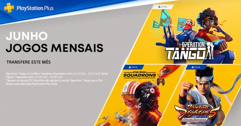 Jogos grátis no PS Plus para junho