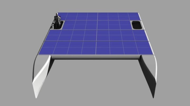 Imagem do catamarã Nova movido a energia solar