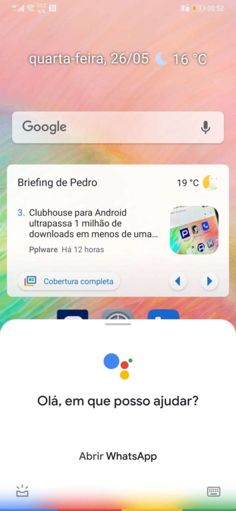 WhatsApp Assistente Google mensagem Android