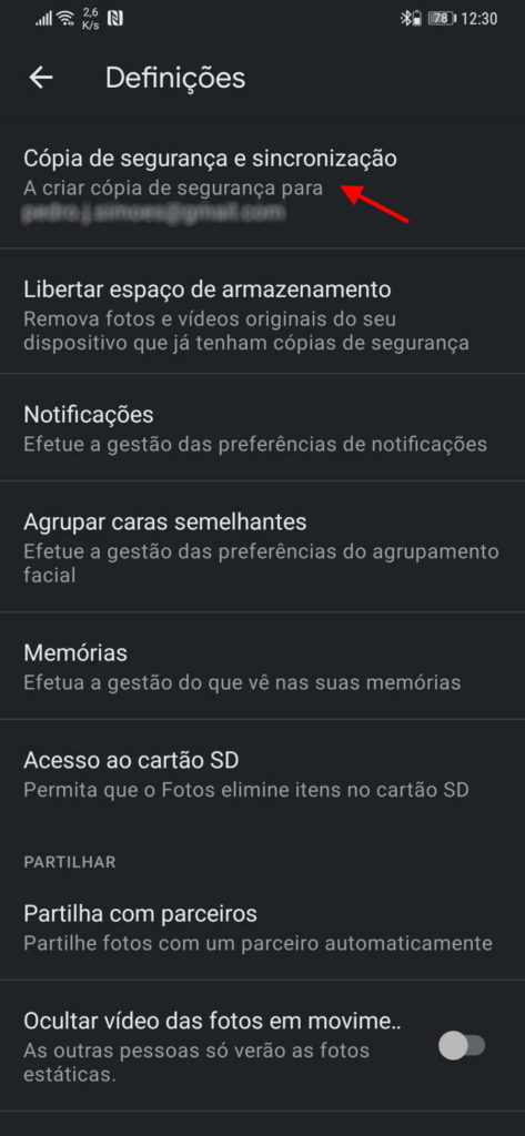 Google Fotos espaço imagens fotografias
