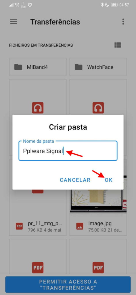 Signal backups cópias conversas segurança