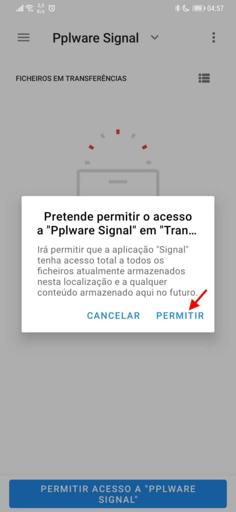 Signal backups cópias conversas segurança