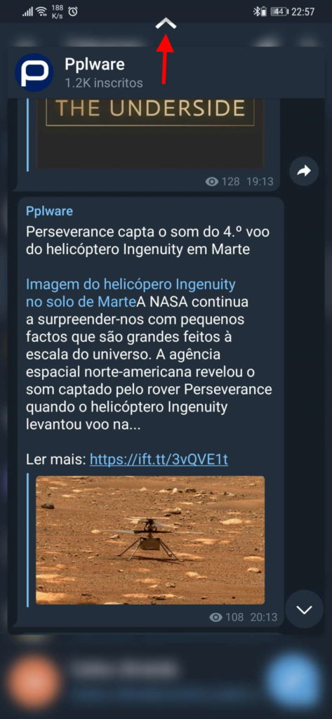Telegram mensagens contactos ler funcionalidades