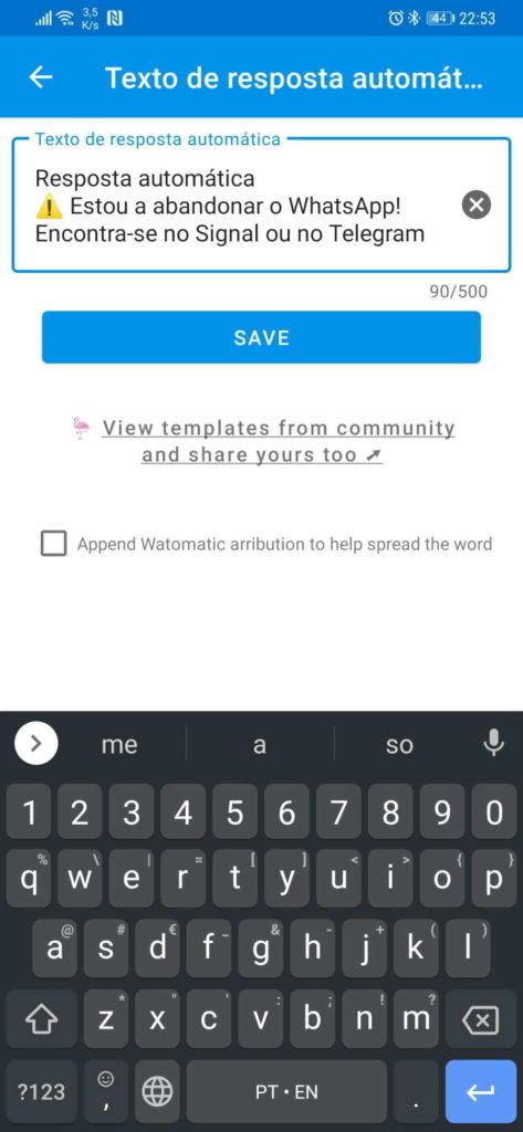 WhatsApp Facebook mensagens Watomatic respostas