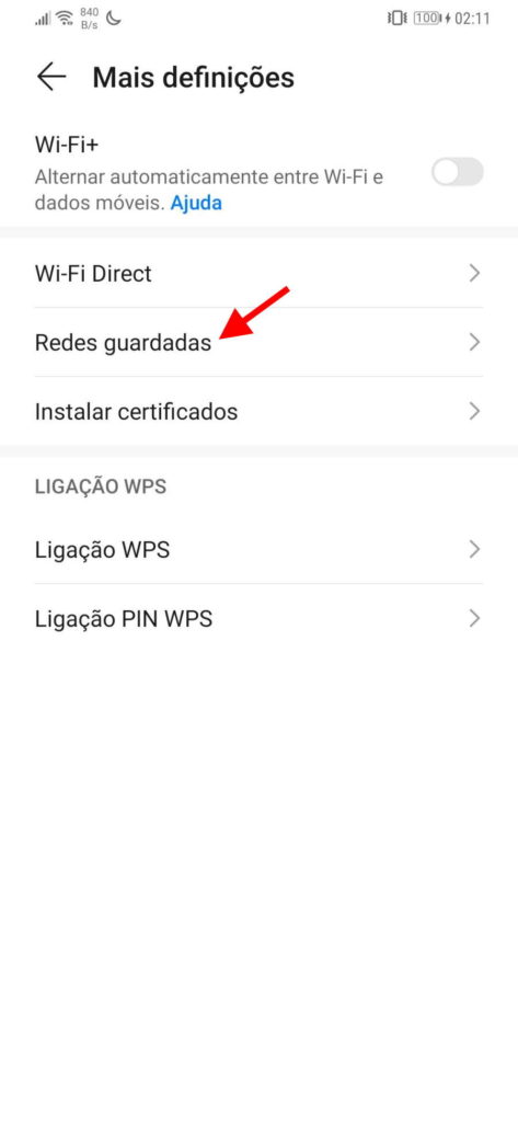 WiFi Android smartphones redes eliminar
