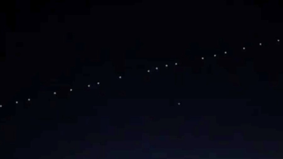 Satélites da SpaceX observados no céu a partir de Portugal