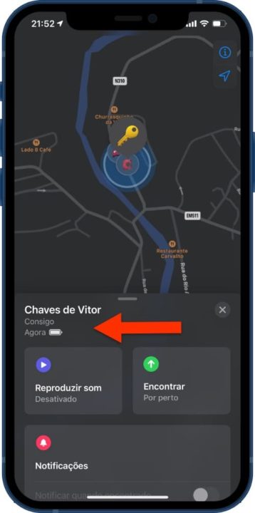Imagem de como atualizar o firmware das AirTags