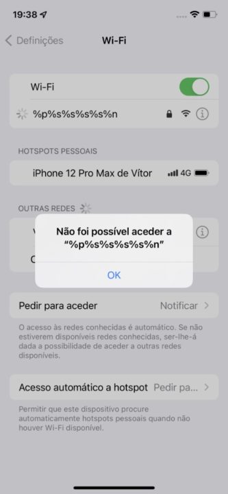 Imagem iPhone a ligar-se ao WiFi