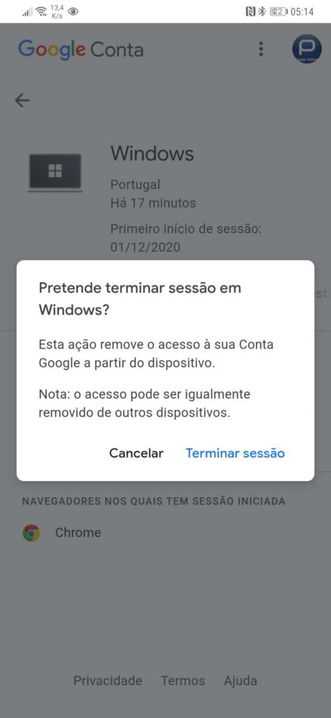 Google conta segurança proteção acesso