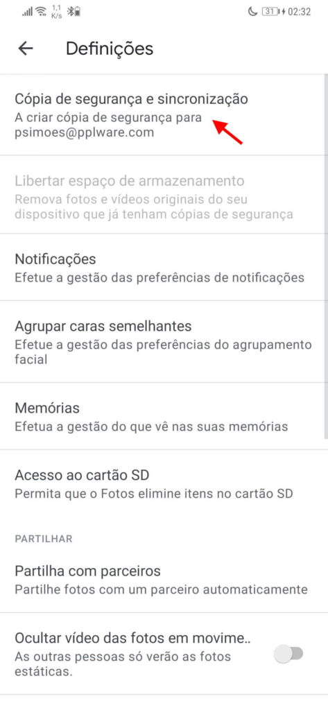 Google Fotos espaço fotografias