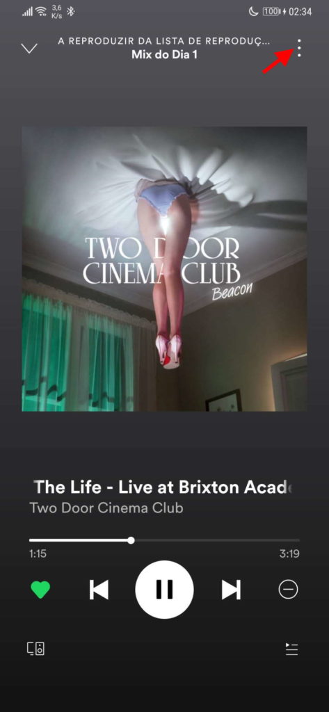 Spotify música desligar adormecer app