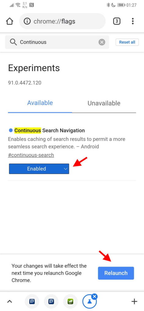 Chrome browser pesquisa resultados