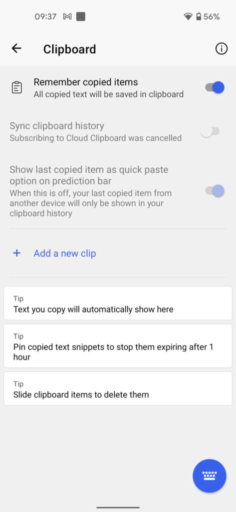 Swiftkey Windows 10 Área Transferência Android