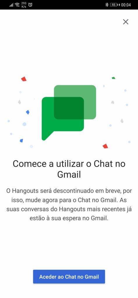 Google Hangouts Talk serviço mensagens