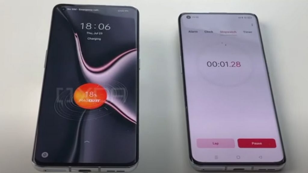 realme Flash surge em vídeo a carregar através do sistema magnético, MagDart