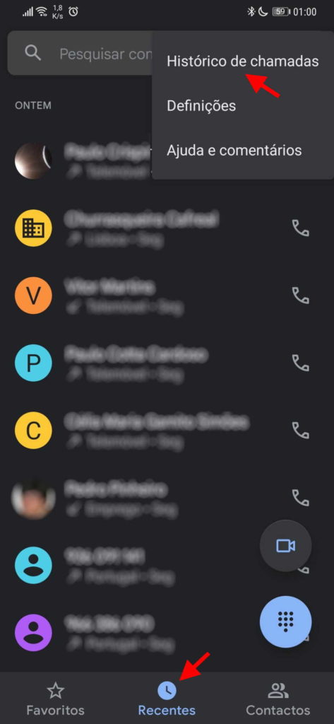 Telefone chamadas bloquear Android Google