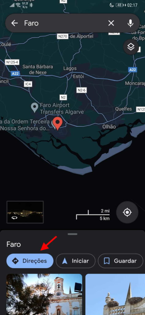 Google Maps partilhar rotas