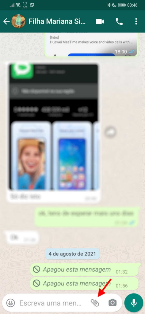 WhatsApp fotografias vídeos visualização única