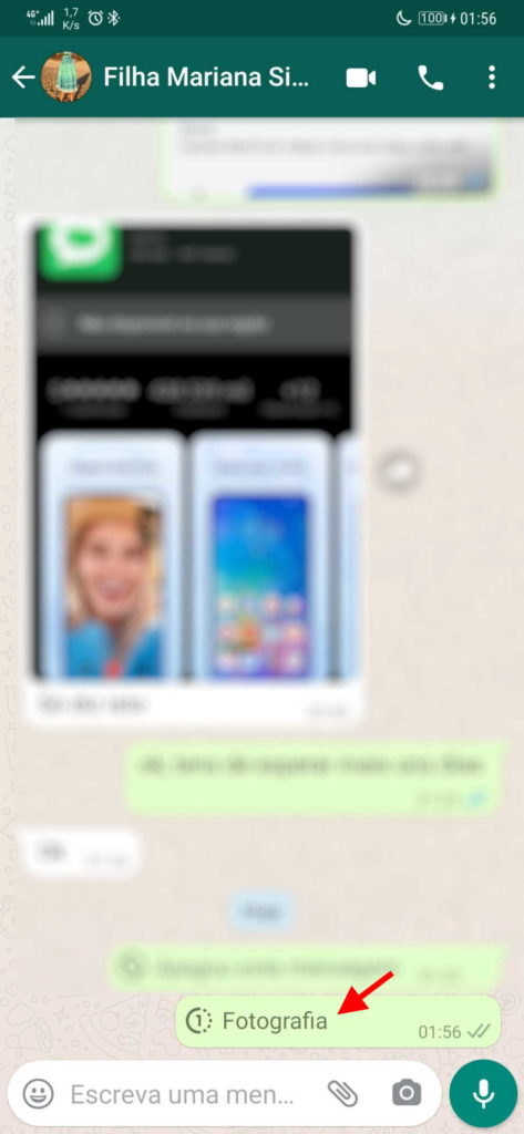 WhatsApp fotos vídeos visualização única