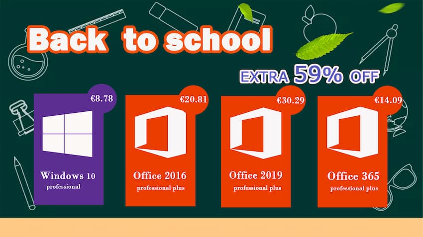 Entrar na escola com o pé direito e muito a poupar: Office, Windows, Antivirus, Jogos…