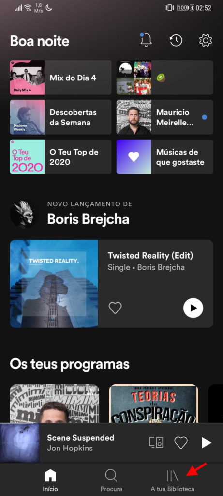 Spotify Ampliar música listas reprodução