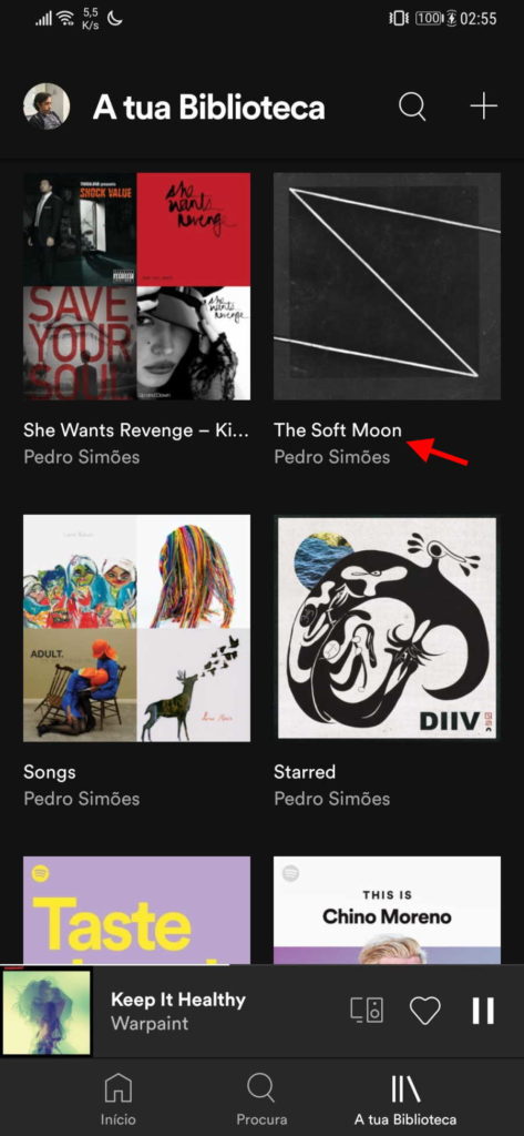 Spotify Ampliar música listas reprodução