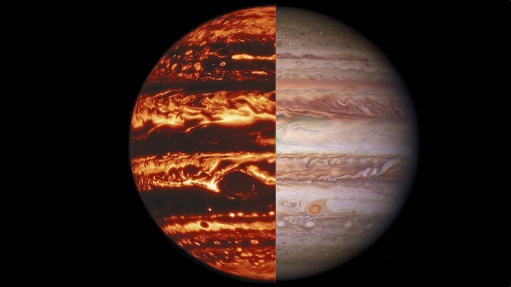 Sonda Juno da NASA oferece a primeira imagem 3D da atmosfera de Júpiter
