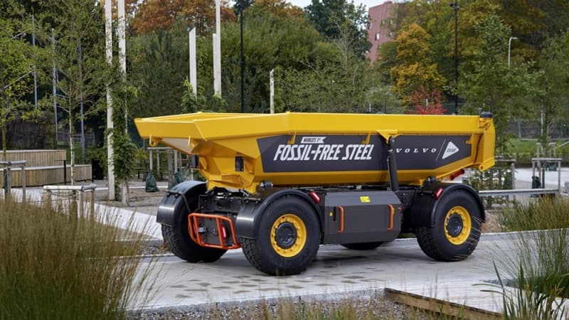 Volvo revela o primeiro veículo de aço sem combustíveis fósseis