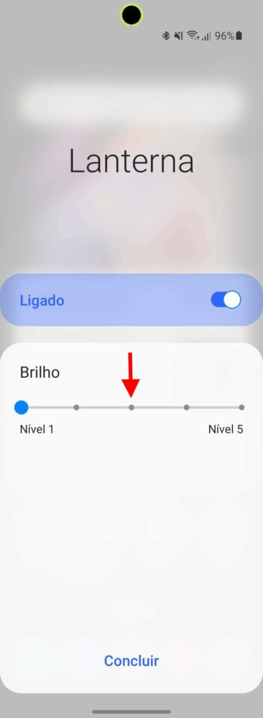 lanterna Samsung One UI luz smartphones