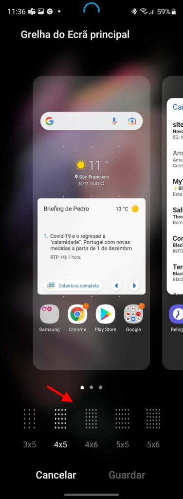 apps Samsung One UI smartphone Android ordenar
