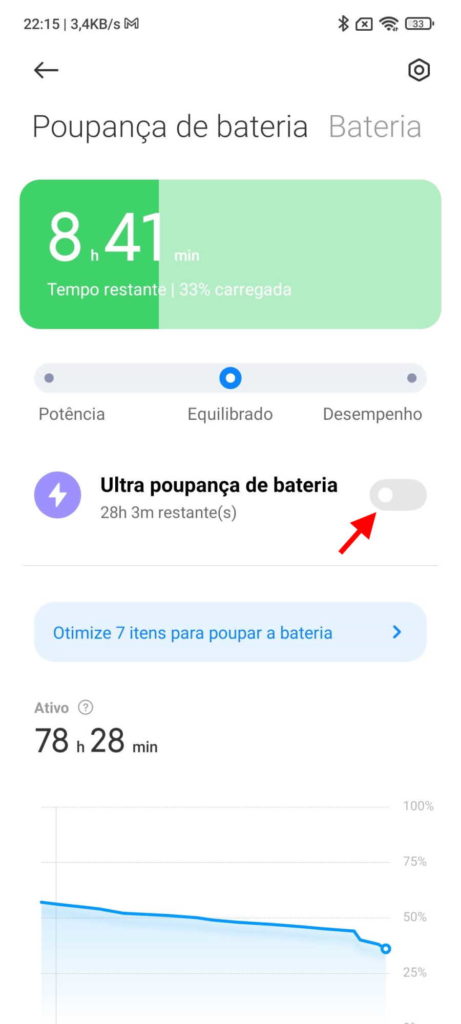 bateria Xiaomi MIUI poupar poupança