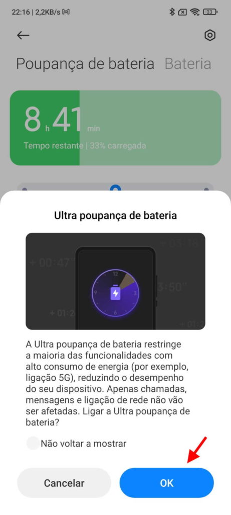 bateria Xiaomi MIUI poupar poupança